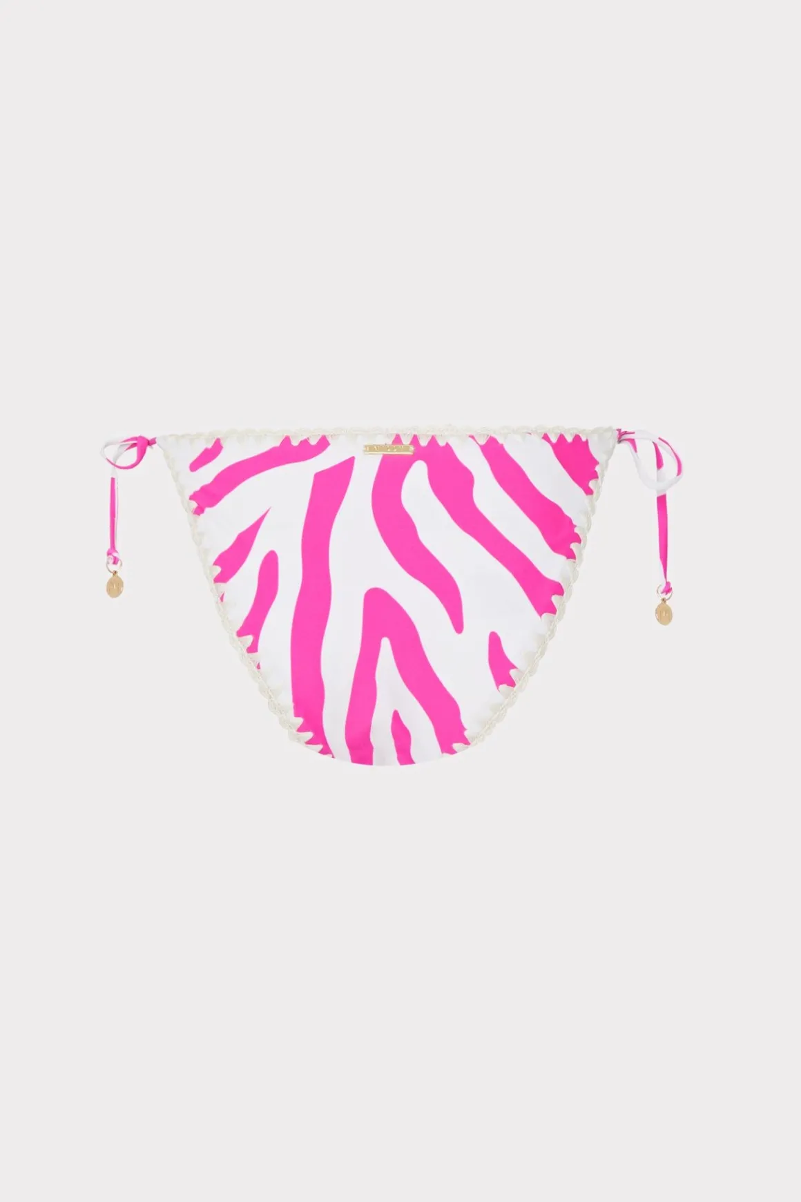 MILLY Bikinis-Zebra Bikini Bottom Milly Pink/Ecru